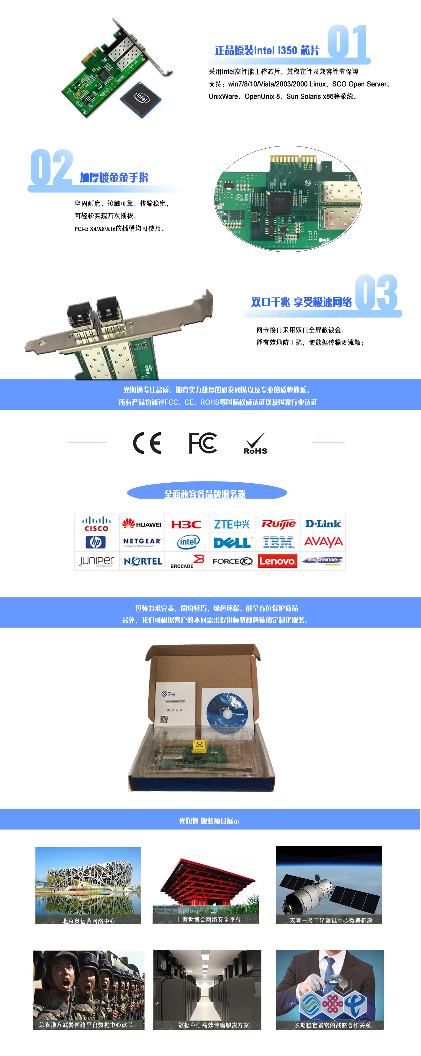 光潤通千兆雙光口網(wǎng)卡F902E(圖1)